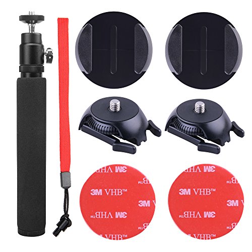 Holaca 360 Cam Selfie Set for Samsung Gear 360 VR Camera & 360fly 360Â° 4K camera, including 1/4 Screw Buckle Mount, Monopod for Samsung Gear 360 Cam & Ricoh Theta S SC M15 & other 360-degree camera