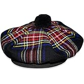 EPIGEAN Scottish hat Scottish Traditional Tam o' Shatner Tammy Hat Made up of Tartan Acrylic Wool