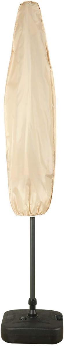 Patio Weatherproof Market Umbrella Cover with Zipper, Water Resistance, Outdoor Weatherproof, Beige Color: Kitchen & Dining