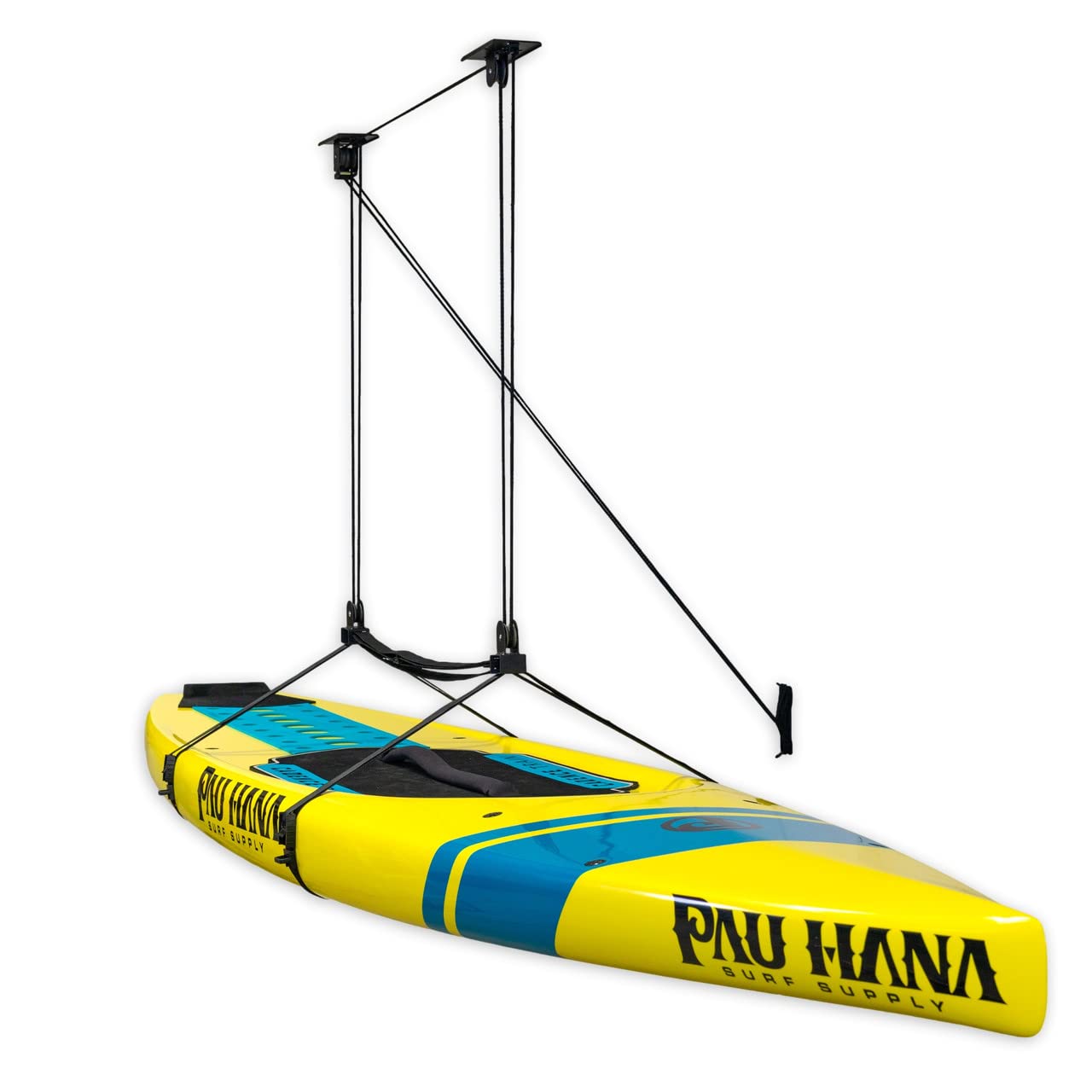 StoreYourBoard Standup Paddleboard Ceiling Hoist, Overhead SUP Pulley System (10 ft - 14 ft Ceiling)