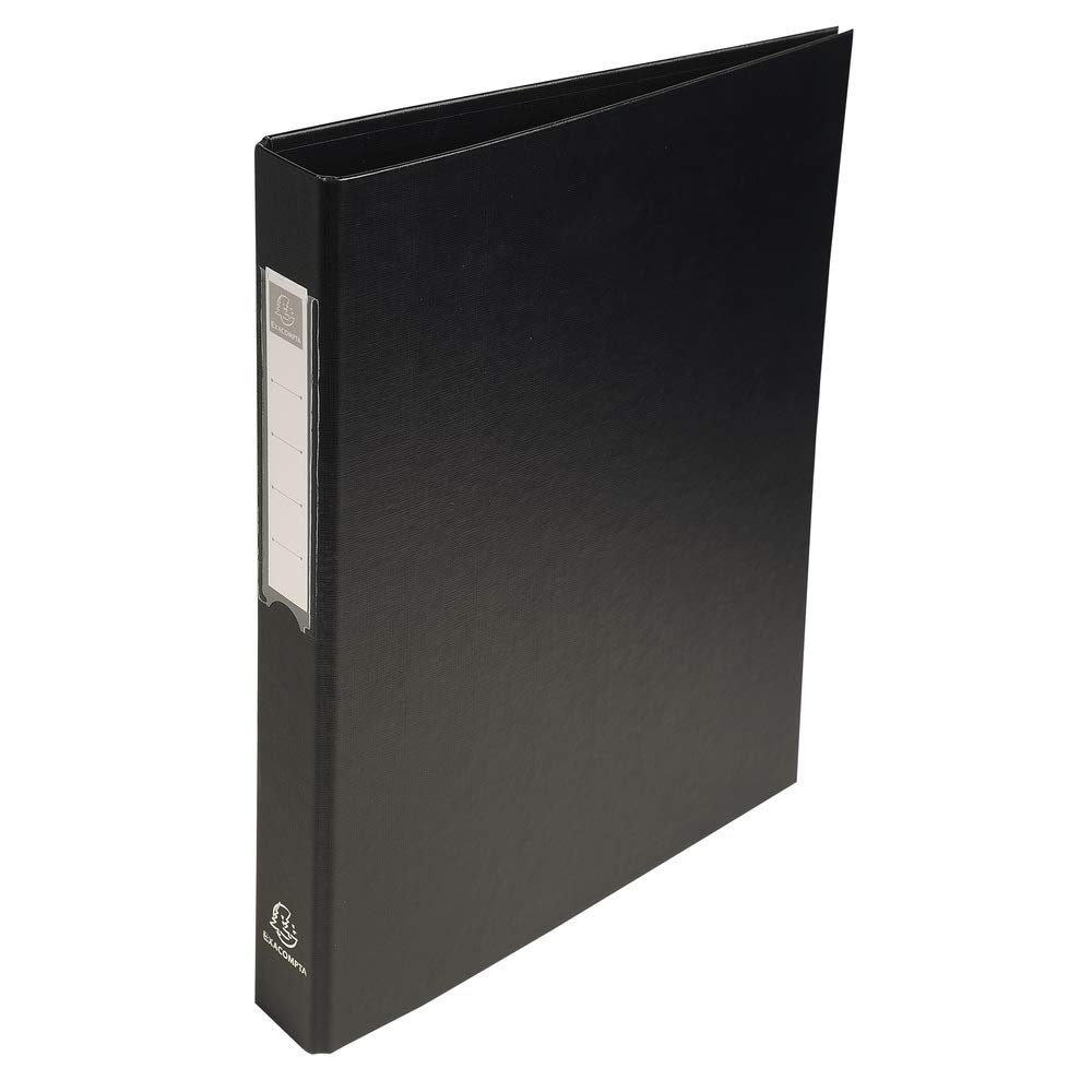 Exacompta - ref. 51380E - 1 rigid PP binder - 4 round rings on the 3rd cover diameter 25mm - Spine 40mm - External dimensions: 32 x 25.5 cm - A4 size to file - 4 random colors