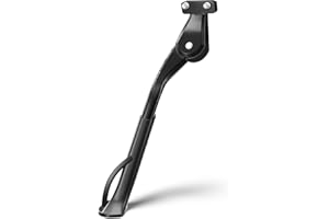 HENMI Bike Kickstand Adjustable Sturdy Rear Seat Aluminum Bike Kickstand for 24-29 Inch Bicycle, 2 Holes Non-Slip Base Adult Bicycle Kickstand for Mountain Bicycle, Electric Bicycle