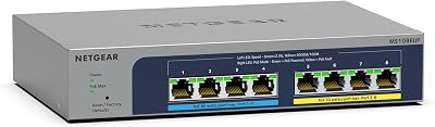 NETGEAR MS108UP 8 Port 2.5G PoE++ Switch Multi-Gig Ultra60 230W FANLESS