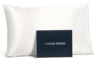 Fishers Finery 25mm 100% Pure Mulberry Silk Pillowcase (White Queen)