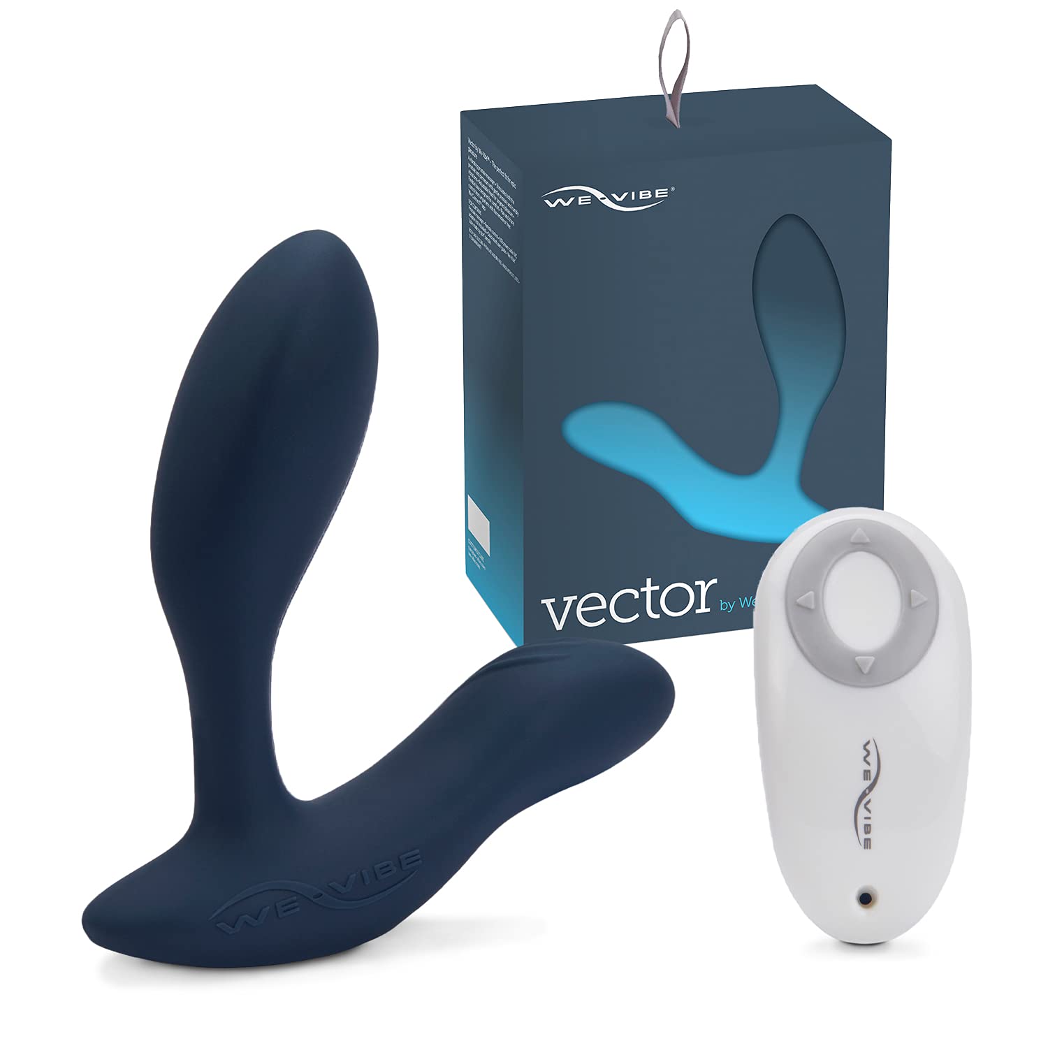 We-Vibe Vector, Vibrating Prostate Stimulator, Innovative & Flexible Design, We-Connect app, Rechargeable & Waterproof, with Exclusive Womanizer Lubricant
