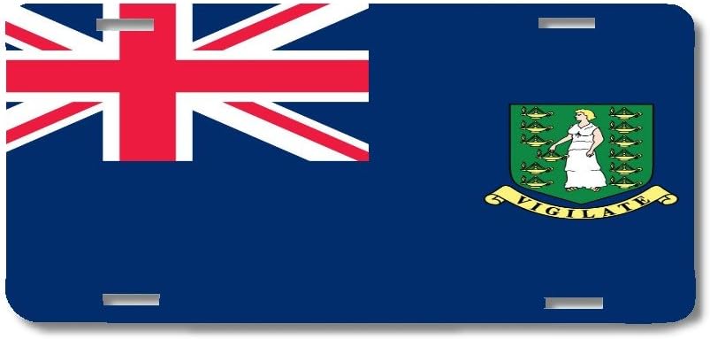 Amazon Browninnovativemediaイギリス領バージン諸島brvi世界フラグメタルライセンスプレート車タグカバー ナンバーカバー ホルダー 車 バイク