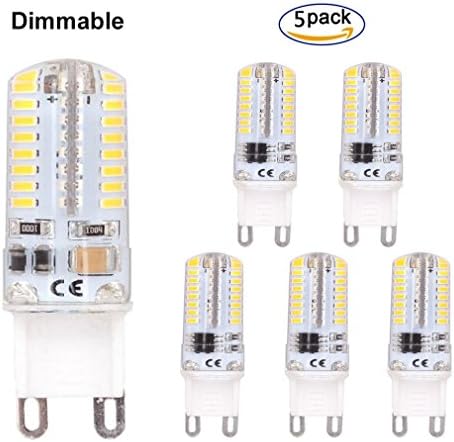 G9 Led Bulb Dimmable, OYATEK 64-LED 3014SMD Led Crystal Lamps, 3 Watt G9 Bi-Pin Bulb (30 Watt Halogen Bulbs Equivalent), Warm White 2800- 3000K, 360° Beam Angle LED Capsule Bulbs ( 5 Pack)