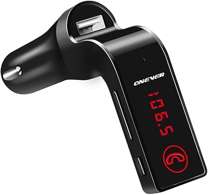 Amazon Onever Bluetooth Fmトランスミッターワイヤレス車載mp3音楽プレーヤー ハンズフリー通話カーキット Usb車の充電iphone7 7s Samsung Galaxy S5サポートtfカードスロットと3 5 Mm Aux Adatper ブラック Onever デジタルオーディオアクセサリ