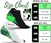 Physix Gear Short Compression Socks for Men & Women - Best Low Compression Socks Women & Men with Arch Support, Ideal for Running, Plantar Fasciitis Relief, and Swelling - Ankle, Green/White, L/XL