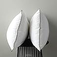 APSMILE Organic Feather Down Pillows Set of 2, Standard Size Bed Pillows for Sleeping with 100% Cotton Cover, 3-Chamber Hybrid Feather Down Core Pillow Surrounded by Polyester, 20x26 Inches