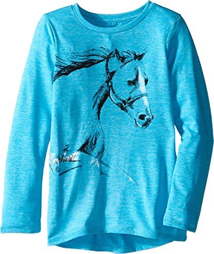 Carhartt Kids Girl's Photoreal Horse Force Tee (Little Kids) Blue Atoll Heather T-Shirt