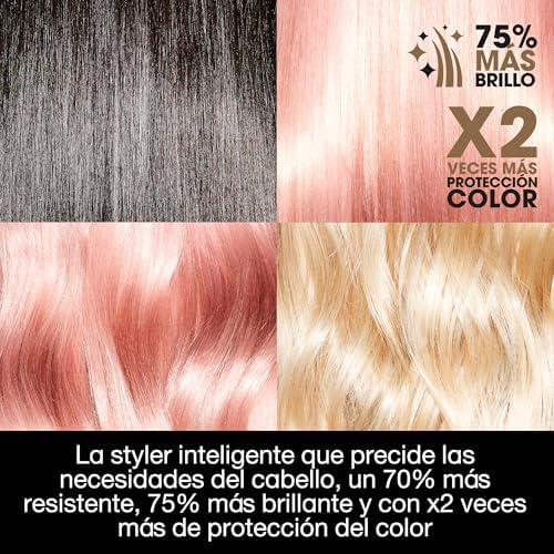 Ghd platinum+ white - alisador de cabelo profissional inteligente, menos quebra de cabelo, mais brilho e proteção da cor, tecnologia ultra-zone, temperatura ideal de modelagem de 185ºc homogêneo