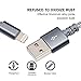 Hiway Nylon Braided Charging Cable Cord Phone Charger Compatible Phone X/Phone 8/8 Plus/ 7/7 Plus/6/6s/6 plus/6s Plus/ 5s/5c, Pad, Pod & More 4PACK 3FT&6FT (Grey)