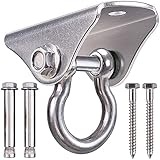SELEWARE Innovative 1000 lb Capacity Permanent Antirust SUS304 Heavy Duty Swing Hanger Suspension Hooks with Bolt for Concrete Wooden Sets Playground Porch Indoor Outdoor Seat Trapeze Yoga, Gym