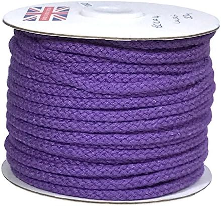 Cotton Braided Lacing Cord - Lupin- per meter