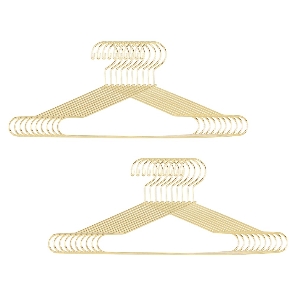 SUPERFINDINGS 20Pcs Miniature Wire Hangers 10cm Metal Clothing Hangers Outfit Hanger Gown Hangers Dress Holder Hangers Mini Hanger for Dress Necklaces