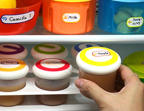 image for CHUBBIEE Baby Bottle Labels for Daycare, Waterproof Write-On Name Labe