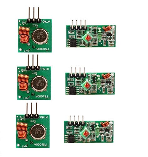 DollaTek 3Pcs 433MHz RF Wireless Transmitter and Receiver Module Kit for Arduino Raspberry Pi