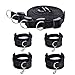 Kingoudoor Under Bed Restraint Black Wrist and Ankle Cuffs Bondage Straps for Epileptics