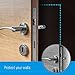6-Pack Small Wall Door Stops, Self adhesive Clear Door Knob Bumpers. 0.5 inch thick - 0.9 inch diameter.
