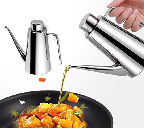 Steel Olive Oil Can Drizzler Cruet / Bottle / Dispenser with Drip-Free Spout, 0.8 Quart, Metier Atelier Toolbar Series