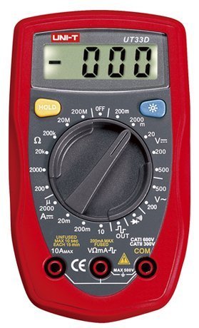 easy electronics UNI-T UT-33d Digital Multimeter (Red)