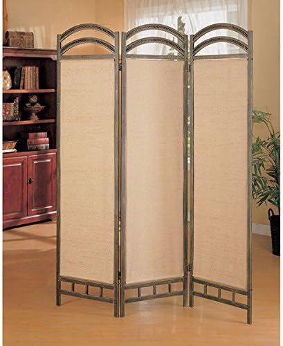 Coaster Graphite Three-panel Folding Screen