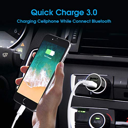 Bluetooth Receiver, Bluetooth Car Aux Adapter,TOPOINT Car Stereo Receiver with Built-in Microphone, Hands-Free Calling, 2 USB Ports Car Charger, 3.5mm Stereo Jack Adapter for Home Audio