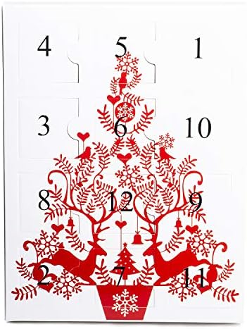 Advent Christmas Calendar 2018: Charm Bracelet Necklace Earrings 12 Days of Joy