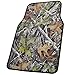 BDK Camo Gray Forest Car Seat Cover & Floor Mat Set - Front Rear Headrests, 4 Floor Mats - Universal Fit