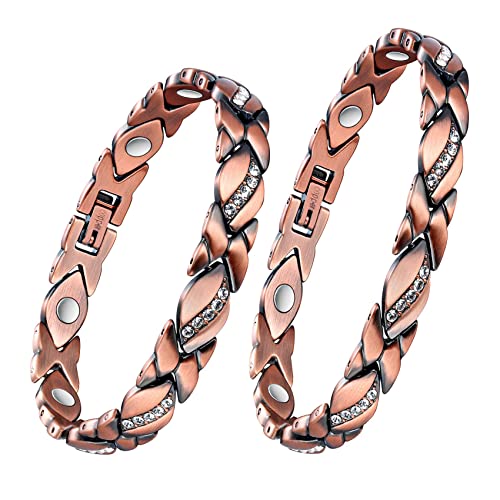 Jecanori Copper Magnetic Bracelets Anklets for Women Arthritis