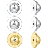 Fomissky-sisa Flat Earring Backs for Studs, Earring Backs Replacements, Heavy Earring Support Backs for Droopy Ears