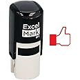 ExcelMark Thumbs Up - Self-Inking Round Teacher Stamp - Red Ink