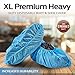 HouseHold Impressions 110 Pack Extra Thick Large Disposable Blue Shoe & Boot Covers for Indoor/Outdoor & Traveling | 55 Pairs of Non-Slip Booties for Home, Medical, Workplace | One Size Fits Most