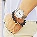 Bella.Vida Balance Mens Handmade Natural Ti'gers Eye Lava Stone Healing Energy Chakra Beads Yoga Mala Meditation Braided Ajustable Bracelet