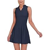 M MOTEEPI Athletic Workout Dress for Women Sleeveless Womens Golf Dress Tennis with Shorts and Pockets