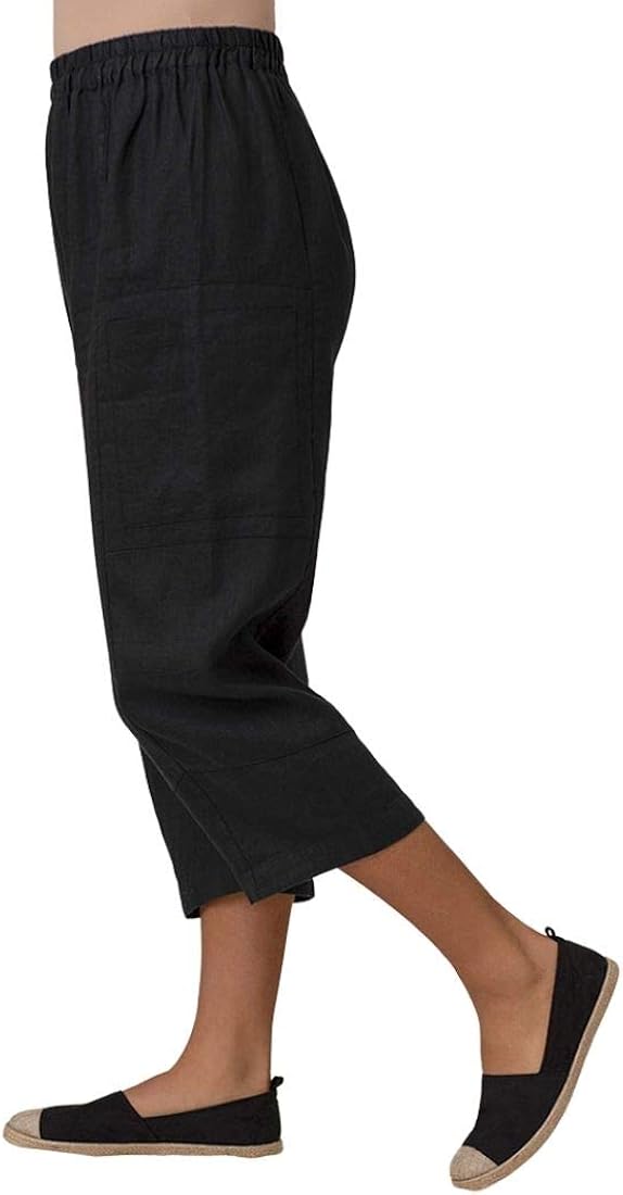 Sympli Womens 100 Linen Lantern Pants Style LW2701 Amazon.ca