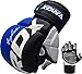 RDX Maya Hide Leather Grappling MMA Gloves Cage UFC Fighting Sparring Glove Training T6,Blue,Large