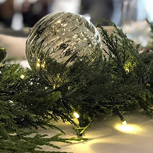 NOMA Prelit 9Ft LED Cedar Christmas Garland with Battery Operated
