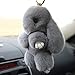 CHUANGLI Keychain Fluffy Faux Fur Keychain Handbag Pom Pom Keyring Pendant for Women Girls