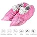 Airsspu Disposable Shoe Covers 50 Pairs Non-woven Shoes Cover Booties Shoe Covers Dust-Proof and Non-Slip Durable(50 Pairs Pink)