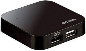 D-Link 4-Port USB 2.0 Hub including 4 Fast Charging Ports, mini USB 2.0 Port and 5V/2.5A Power Adapter (DUB-H4)