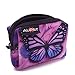 AUPET Purple Butterfly Design Digital Camera Case Bag Pouch Coin Purse with Strap for Sony Samsung Nikon Canon Kodak