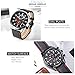 MINI FOCUS Stylish Chronograph Dial Leather Band Sports Mens Wrist Watches