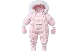 Xifamniy Baby Snowsuit Boy Girl Winter Clothes Coat Outwear Hooded Romper Jumpsuit