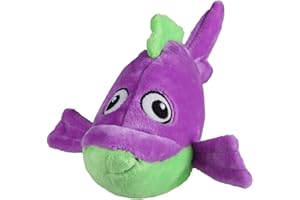 SmartPetLove Snuggle Puppy Tender-Tuffs Big Shots - Large Plush Dog Toys for Medium and Large Breeds - Stuffed Purple Grouper with Puncture Resistant Squeaker