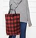 Earthwise Plaid Everyday Reusable Fashion Shopping Bag Tote Large for Grocery Gift Vacation 17 inches x 17 inches x 6 inches Proudly Made in the USA (Set of 2) (Plaid)
