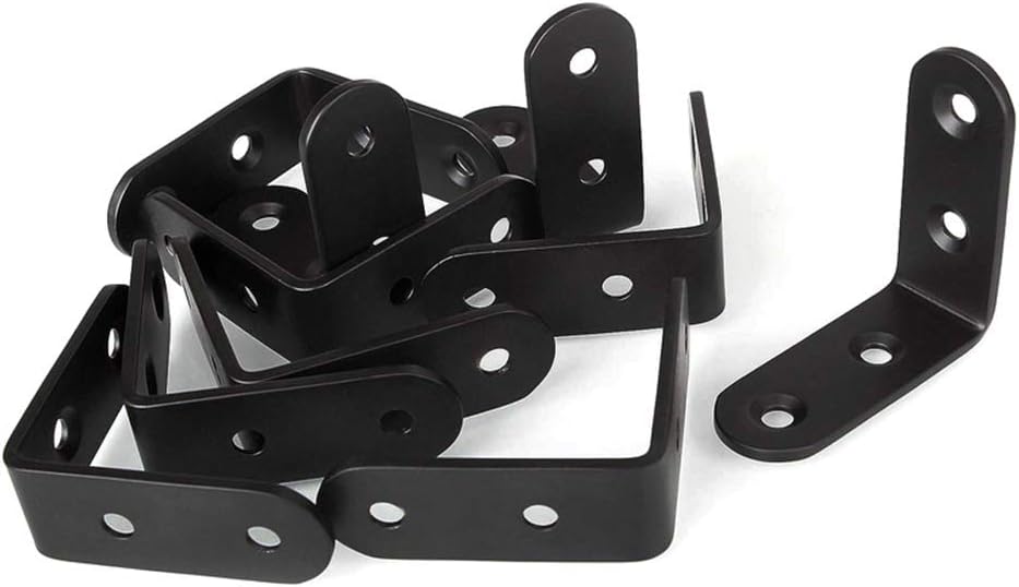 Repuhand 10 Pcs Corner Bracket L Right Angle Brackets 90 Degree Angle Braces with Screws for Wardrobes Cabinets,Furniture Making - Image 5