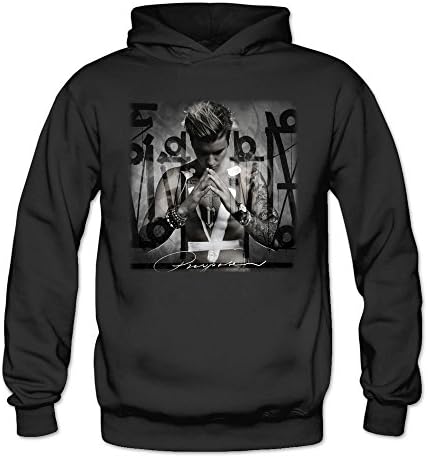 JaHa Women's Justin Bieber Purpose 2015 Hoodie Black