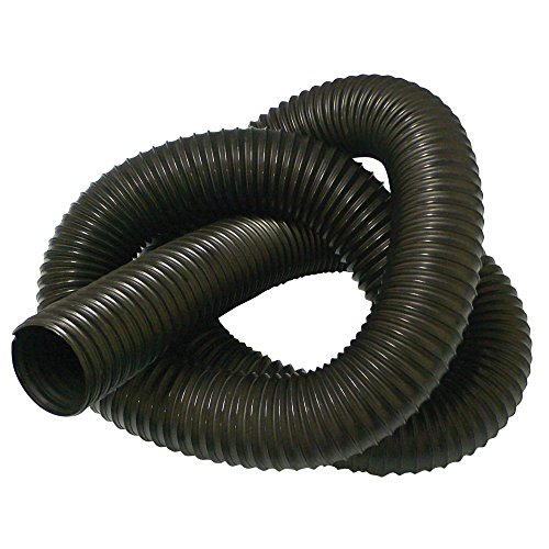 Rubber-Cal Urethane Flex (Medium Duty) Material Handling Hoses - 10" ID x 5ft Length Hose - Black (Fully Stretched)